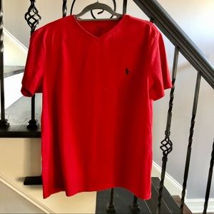 Polo t-shirt red, EUC no rips, tears or color fade